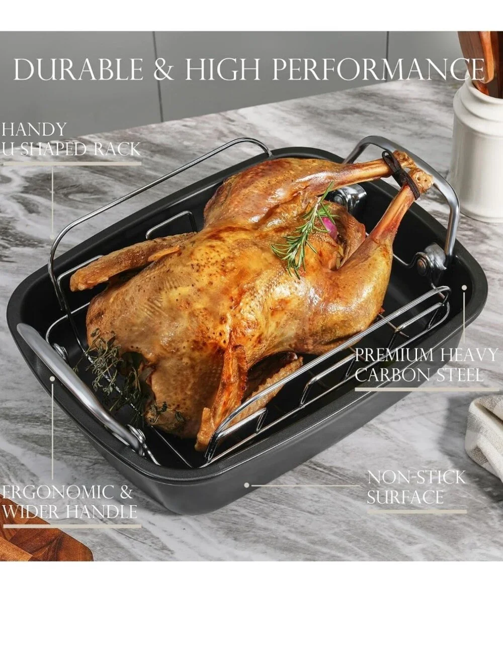 Non-Stick Roaster Pan With Rack